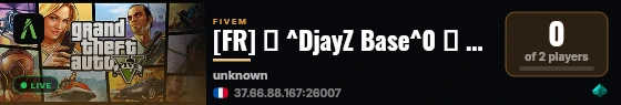 [FR] 🔵 ^DjayZ Base^0 ◽️ 🔱 NOUVEAU SERVEUR ◽️ 📡 Développement Inédit ✨ live status badge