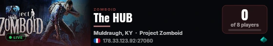 The HUB live status badge
