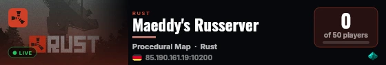 Maeddy's Russerver live status badge