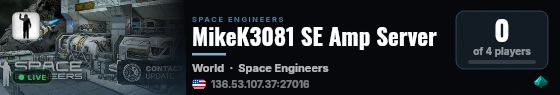 MikeK3081 SE Amp Server live status badge