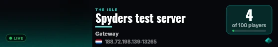 Spyders test server live status badge