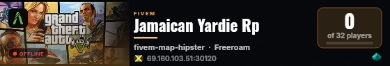 Jamaican Yardie Rp live status badge