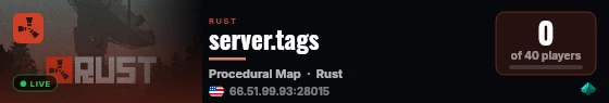 server.tags live status badge