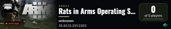 Rats in Arms Operating Server live status badge