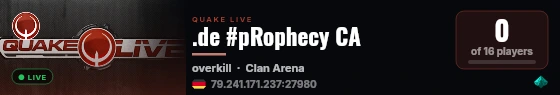 .de #pRophecy CA live status badge