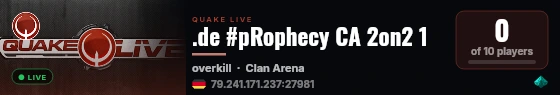.de #pRophecy CA 2on2 1 live status badge