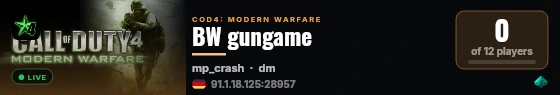 BW gungame live status badge