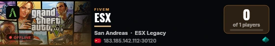 ESX live status badge