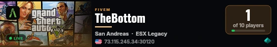 TheBottom live status badge