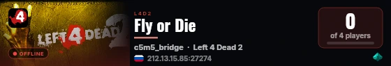 Fly or Die live status badge