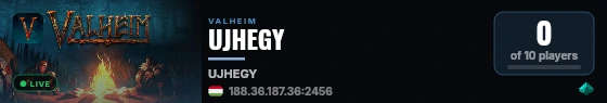 UJHEGY live status badge