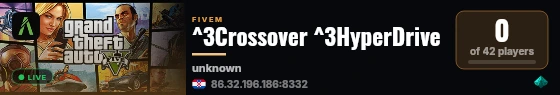 ^3Crossover ^3HyperDrive live status badge
