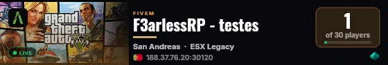 F3arlessRP - testes live status badge