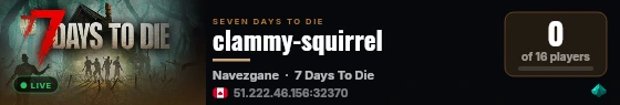 clammy-squirrel live status badge