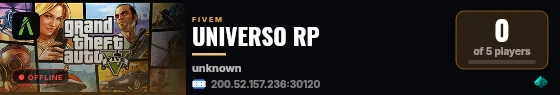 UNIVERSO RP live status badge