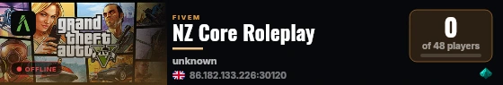 NZ Core Roleplay live status badge