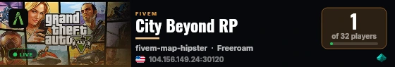 City Beyond RP live status badge