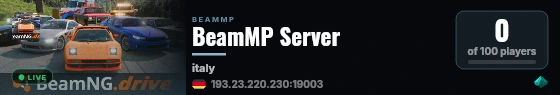 BeamMP Server live status badge