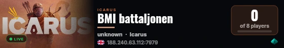 BMI battaljonen live status badge