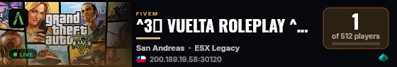 ^3🌴 VUELTA ROLEPLAY ^7➜ ^2APERTURA HOY VIERNES 28/8 ^7🚀 live status badge