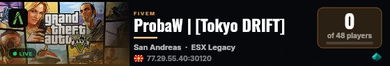 ProbaW | [Tokyo DRIFT] live status badge