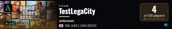 TestLegaCity live status badge