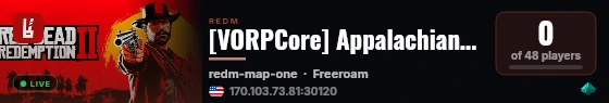 [VORPCore] Appalachian County live status badge