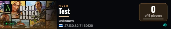 Test live status badge
