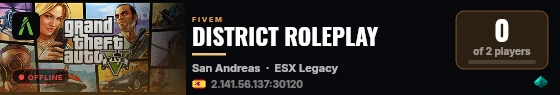 DISTRICT ROLEPLAY live status badge