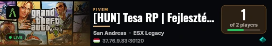 [HUN] Tesa RP | Fejlesztés alatt... live status badge