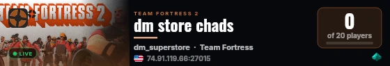 dm store chads live status badge