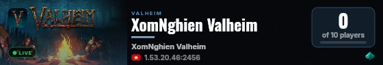 XomNghien Valheim live status badge