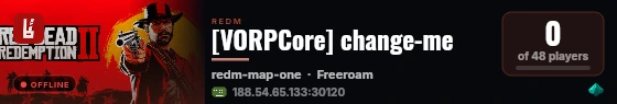 [VORPCore] change-me live status badge