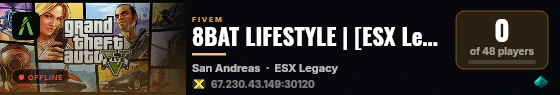 8BAT LIFESTYLE | [ESX Legacy] live status badge