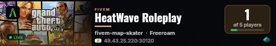 HeatWave Roleplay live status badge