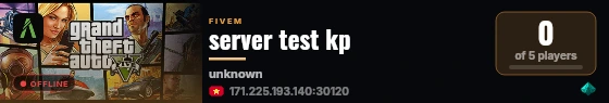 server test kp live status badge