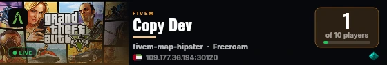 Copy Dev live status badge