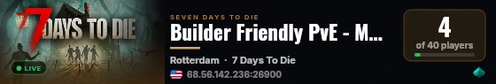 Builder Friendly PvE - MG7D.COM - 8/8/26 Wipe live status badge