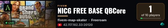 NICG FREE BASE QBCore live status badge