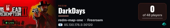 DarkDays live status badge