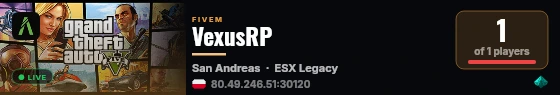 VexusRP live status badge
