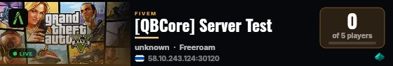 [QBCore] Server Test live status badge