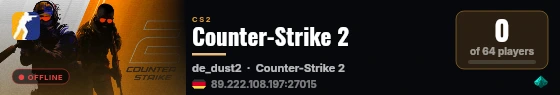 Counter-Strike 2 live status badge