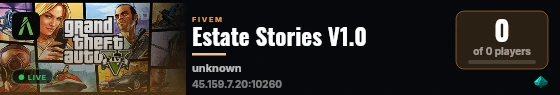 Estate Stories V1.0 live status badge