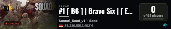 #1 [ B6 ] | Bravo Six | [ ENGLISH + ARABIC ] | discord.gg/1B6 live status badge