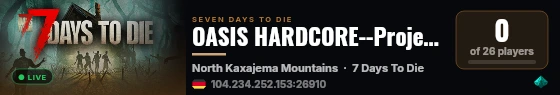 OASIS HARDCORE--Project Z mod--Permadead live status badge