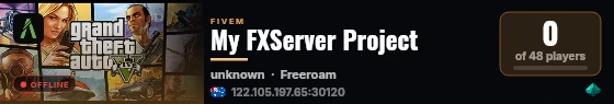 My FXServer Project live status badge