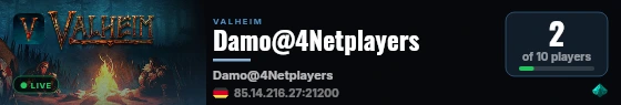 Damo@4Netplayers live status badge