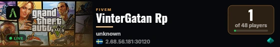 VinterGatan Rp live status badge