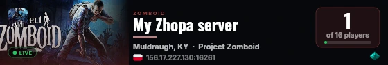 My Zhopa server live status badge
